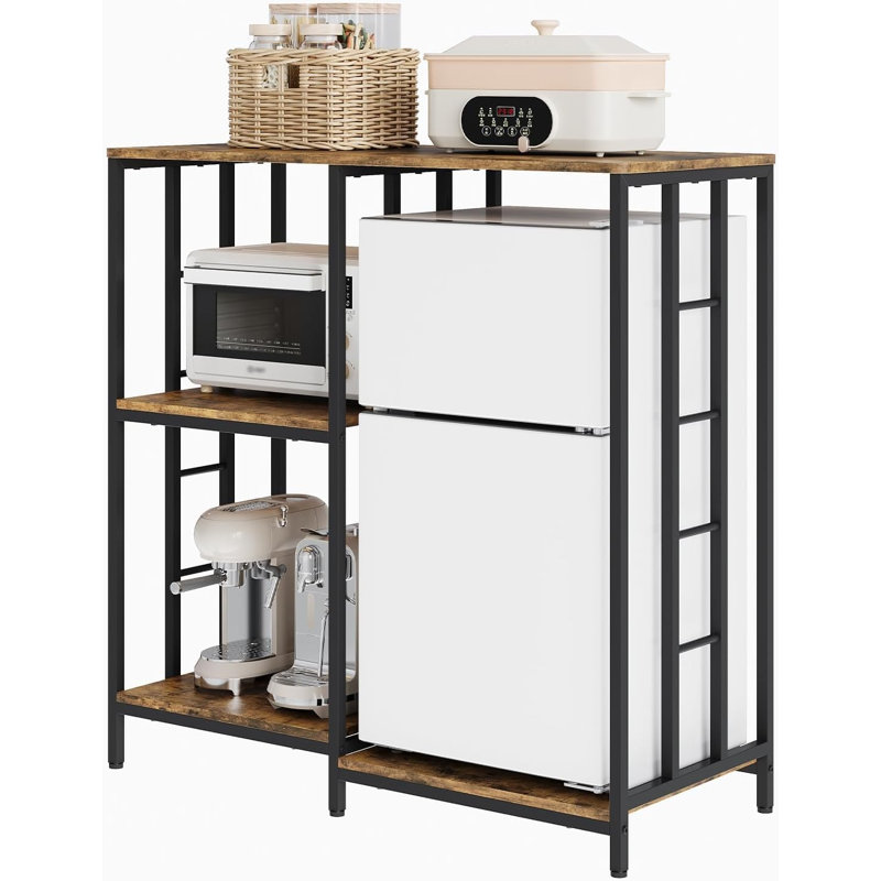 94.4372cm W Iron Storage Rack, Brown