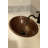 19" Oval Sunburst Self Rimming Hammered Copper Sink