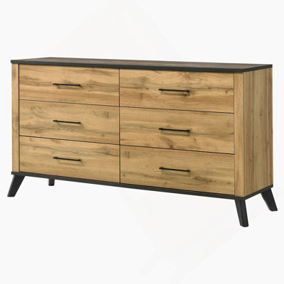 Commode 6 tiroirs Natural Pine
