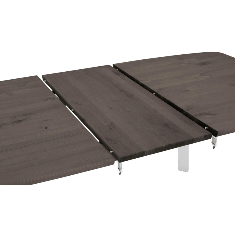 Swissvale Pine Solid Wood Dining Table, White/Grey