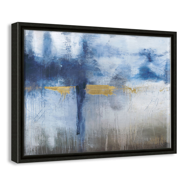 Morning Meadows - cadre flottant, reproduction d'art sur toile, H 12 po x l 16 po x P 2 po, Cadre espresso