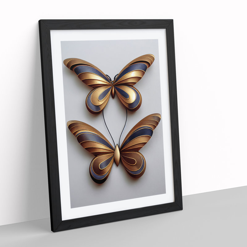 Sweet Butterflies - Framed Print, Black Framed, 34cm H x 25cm W x 2cm D