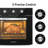 24" Electric Single Wall Oven, 2.72 Cu. Ft. Built-In Oven with Convection, 6 Cooking Functions, 2800W, Mechanical Knob Controls, Black Glass Finish