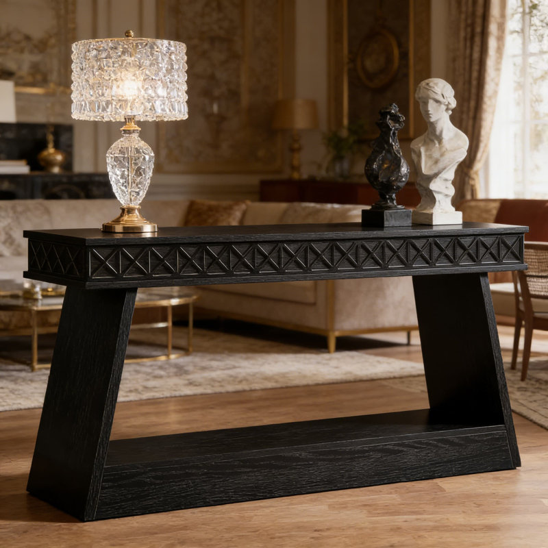 Farmhouse Console Table With Storage, 70.9 Inch Narrow Long Sofa Table For Behind Couch, Entryway, Hallway, And Living Room, Sturdy Two-Tier Accent Table