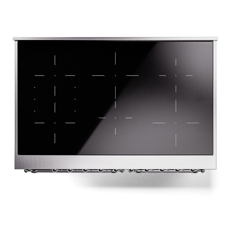 Cuisinière à induction 40 pouces avec 6 éléments à induction ILVE Nostalgie II Series (porte en verre)