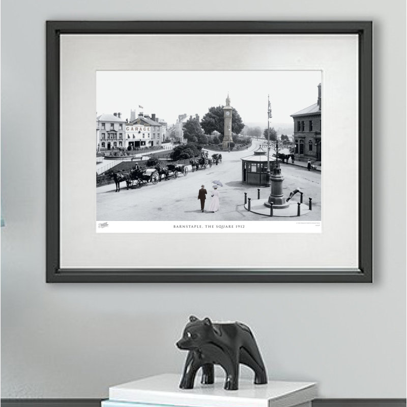 Barnstaple, The Square 1912 - Single Picture Frame Print, 28cm H x 36cm W x 2.3cm D