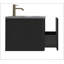 Meuble-lavabo flottant rayé en chêne noir brossé de 24 po avec lavabo en céramique blanche, meuble-lavabo une pièce sans drain, pré-assemblé-1410095149