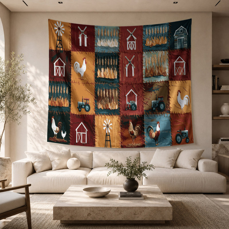 Tapisserie murale Farm, 26 po x 36 po