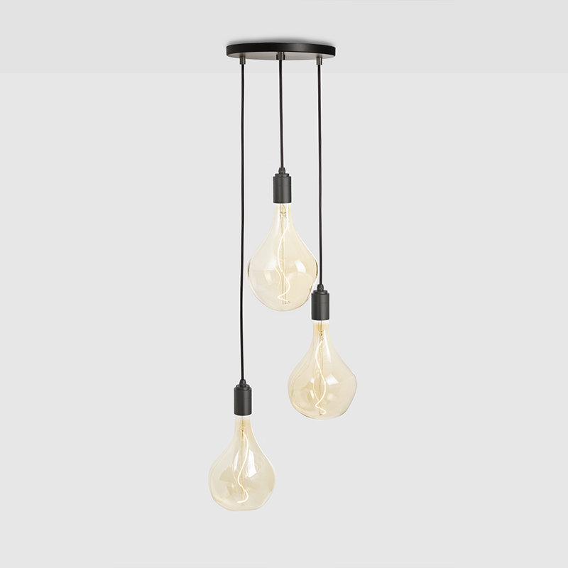 Voronoi II 3 - Light Cluster Pendant, Graphite