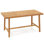 63" Acacia Wood Dining Table for 6 People with 1.97" Umbrella Hole for Kitchen