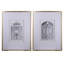Set Of 2 Fake Pencil Architectual Wall Art, Wall Decor Accent, 24" X 32"