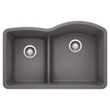 Diamond SILGRANIT 32" L x 21'' W Double Bowl Undermount Kitchen Sink