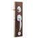 Copper Creek Handleset with Single Cylinder Deadbolt and Door Knob and Colonial Rosette
