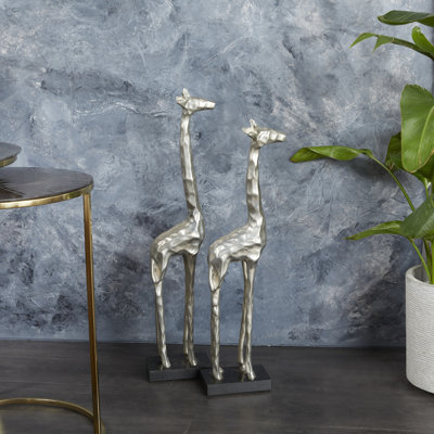 Eichhorn Aluminum Metal Giraffe Decorative Sculpture Set