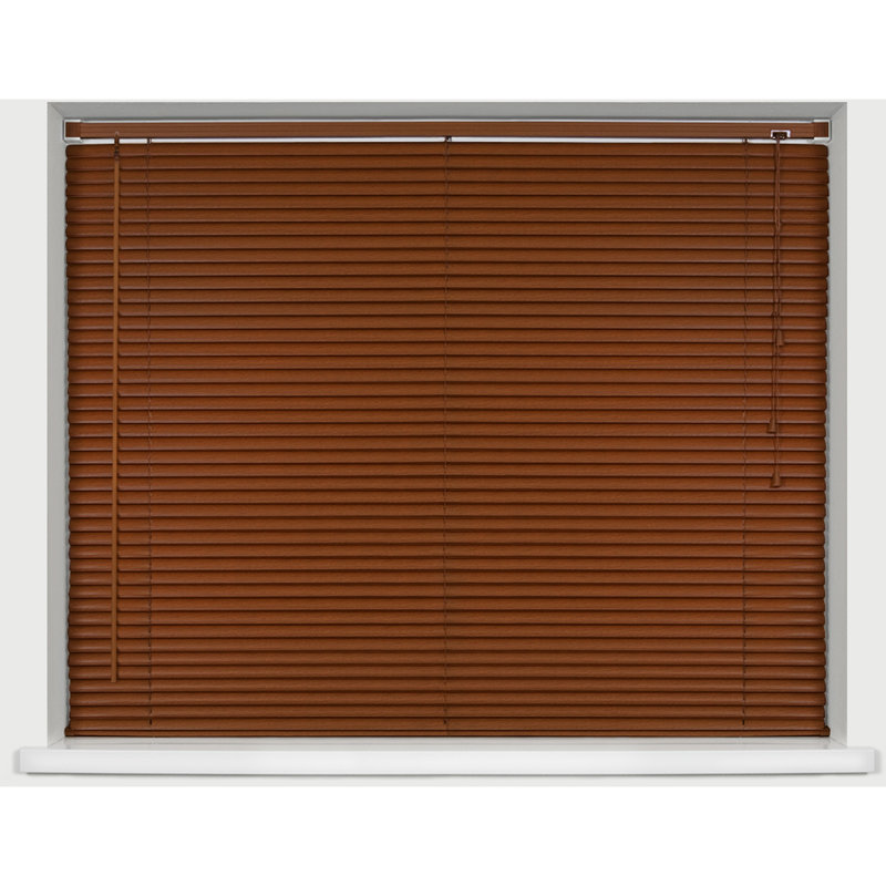 PVC Venetian Window Blind – Durable, Moisture-Resistant, Easy-Fit, Wood-Effect Finish (Teak/Natural/Walnut), Walnut