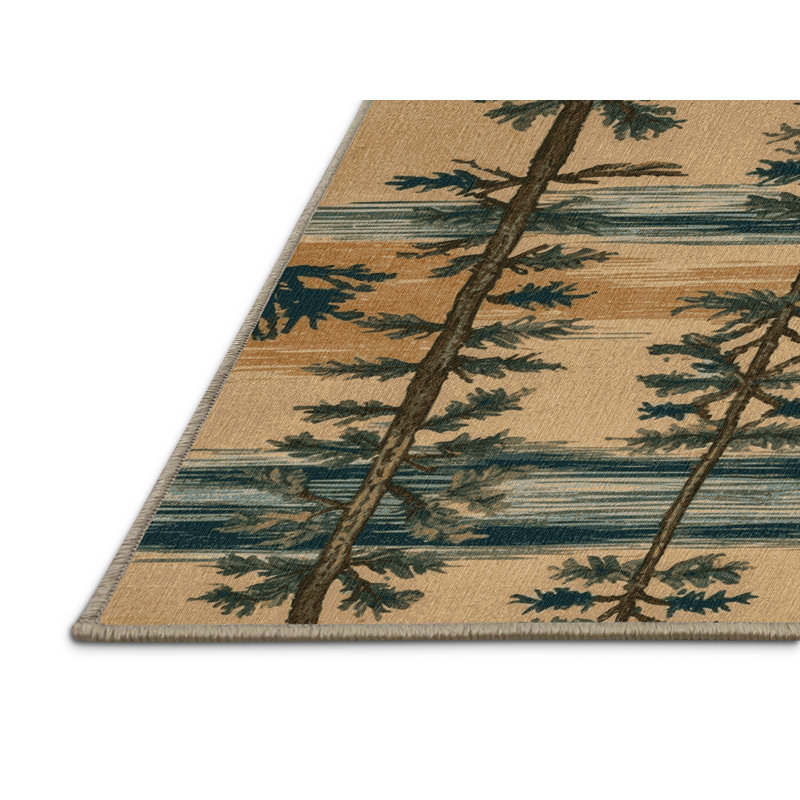 Tapis brun lavable à la machine, Rectangle 2 pi x 3 pi
