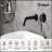 Wall Mount Faucet For Bathroom Sink Or Bathtub, Single Handle 2 Holes Brass Rough-In Valve Included, Matte Black