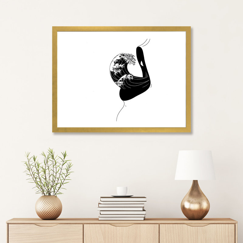 «Storm», reproduction d'art, H 24 po x l 32 po x P 1 po, Papier doré