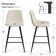 Set of 4 Upholstered Low Back 26" Counter Stool