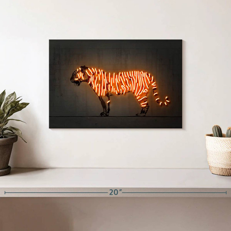 Brampt Glowing Tiger, 8" H x 12" W