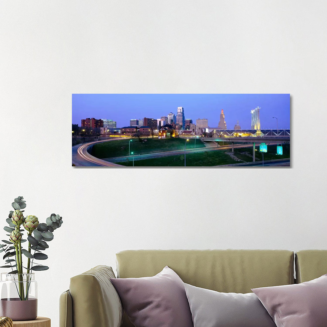 Buildings In A City, Kansas City, Missouri, USA - Wrapped Canvas Panoramic Print