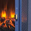 Chaufferette de foyer électrique autoportante de 18 pouces avec effet de flamme 3D, bleu classique, / Ul, double protection, chaleur 1400W / 700W, 5000 S par heure, 50000 heures de DEL, vue panoramique à 3 côtés, bas