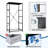 4 Drawer Dresser for Bedroom, Narrow Chest of Drawers, Wooden Top and Study Iron Frame 18"x37.5"-(WxH)