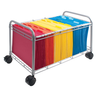 11.5'' H x 21.5'' W File Cart with Wheels