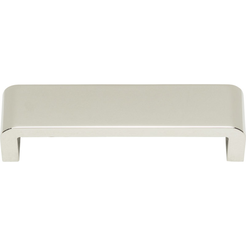 Polished Nickel Modern Bar Handle with Mounting Hardware