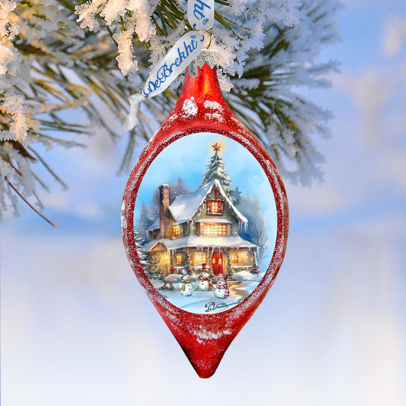 3.5'' Glass Hanging Figurine Ornament