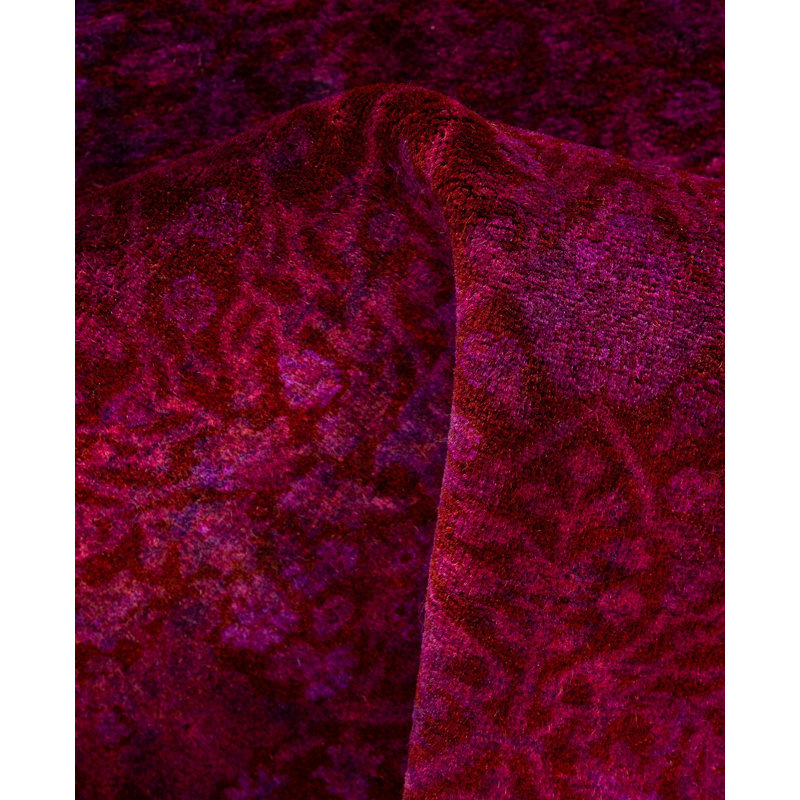 Overdyed One-of-a-Kind 4' 1" X 4' 1" Hand Knotted Area Rug