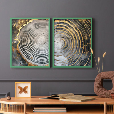 ABSTRACT Series CCL III - Reproduction encadrée de qualité supérieure - prête à être accrochée - aucun clou requis - aucun clou requis