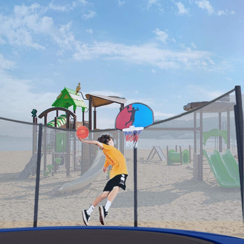 YAKEY Round Backyard Trampoline with Safety Enclosure