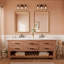 Miroir de salle de bain décoratif mural en bois massif-804067953