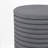Evans 18" Modern Ribbed Drum Polyresin Outdoor Accent Table and Garden Stool, Weather-Resistant Footed Patio Side Table, Frosted Gray-461248370