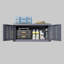 Armoire de garage en métal avec porte, rangement mural pour outils et plus