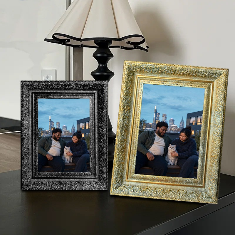 Cadre 3 pièces doré antique pour photos et décor de chambre 11 po x 14 po, Antique Gold, 3, 11" W x 14" H