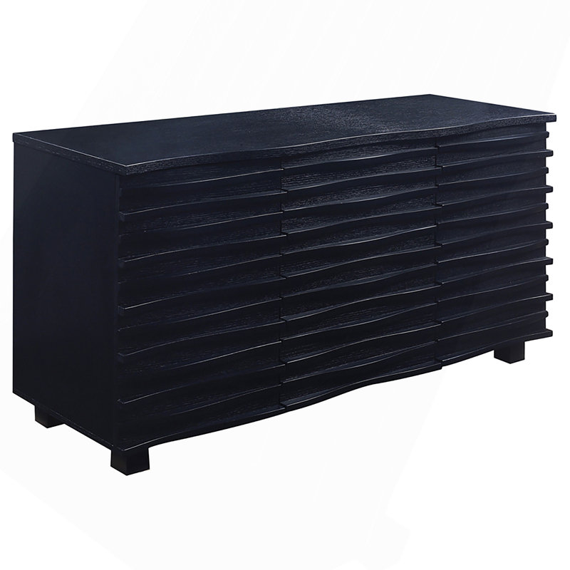 Server Black 3 Drawers