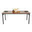 Table de salle à manger rectangulaire spacieuse pour 6 à 8 personnes avec structure en métal durable