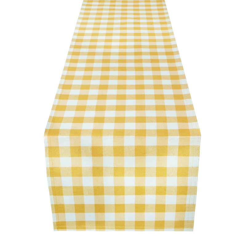 Chemin de table Linehan, 72 po x 13 po, Jaune