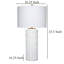 Lampe de table 28 po Mena, abat-jour tambour rond, base quadrillée blanche