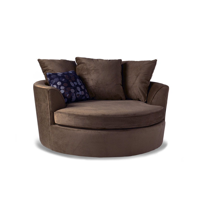 Beall Upholstered Accent Chair, Renegade Chocolate Performance