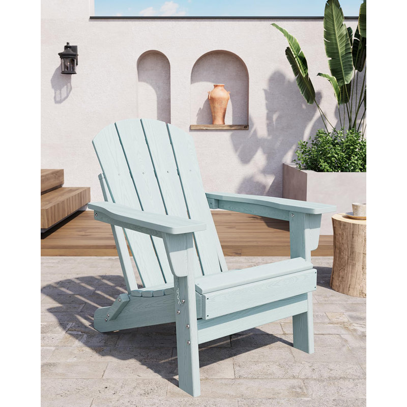 Wood Outdoor Adirondack Chair, Blue