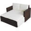 Obeng 119cm Wide L-Shaped Powder Coated Steel Patio Daybed with Cushions-72979413-72979410