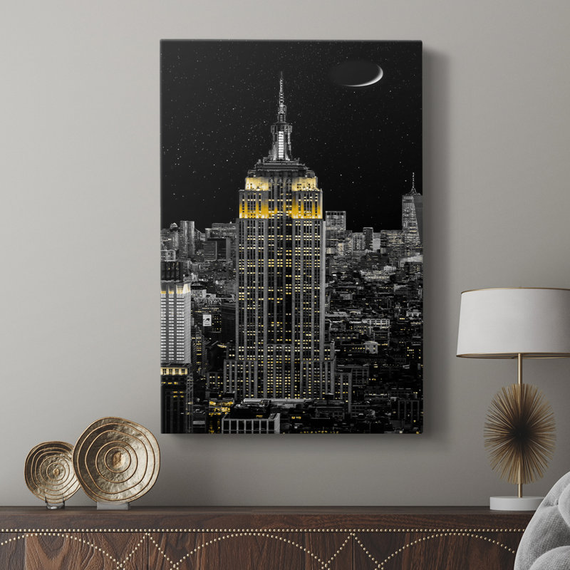 Nuit NY - Cavas enveloppés de galerie, H 18 po x l 12 po