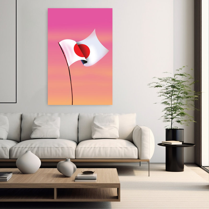 Contemporary Art Abstract Contemporary Minimalist Sunset Landscape Wall Art 1 Piece Wrapped Canvas Wall Art