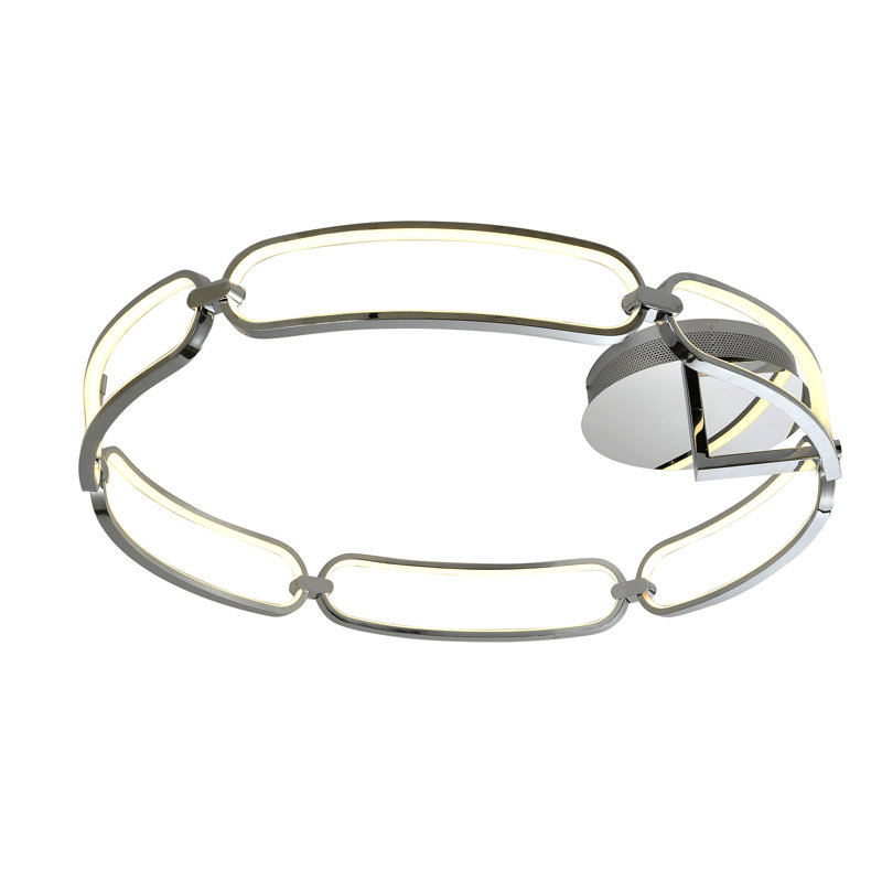 Alaina LED Semi Flush Mount, Silver