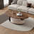 Light luxury oval storage coffee table