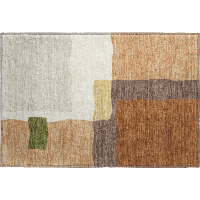 Premium Machine Washable Mayfield AMF2400 Geometric Rug, 2'6" x 3'10", Copper