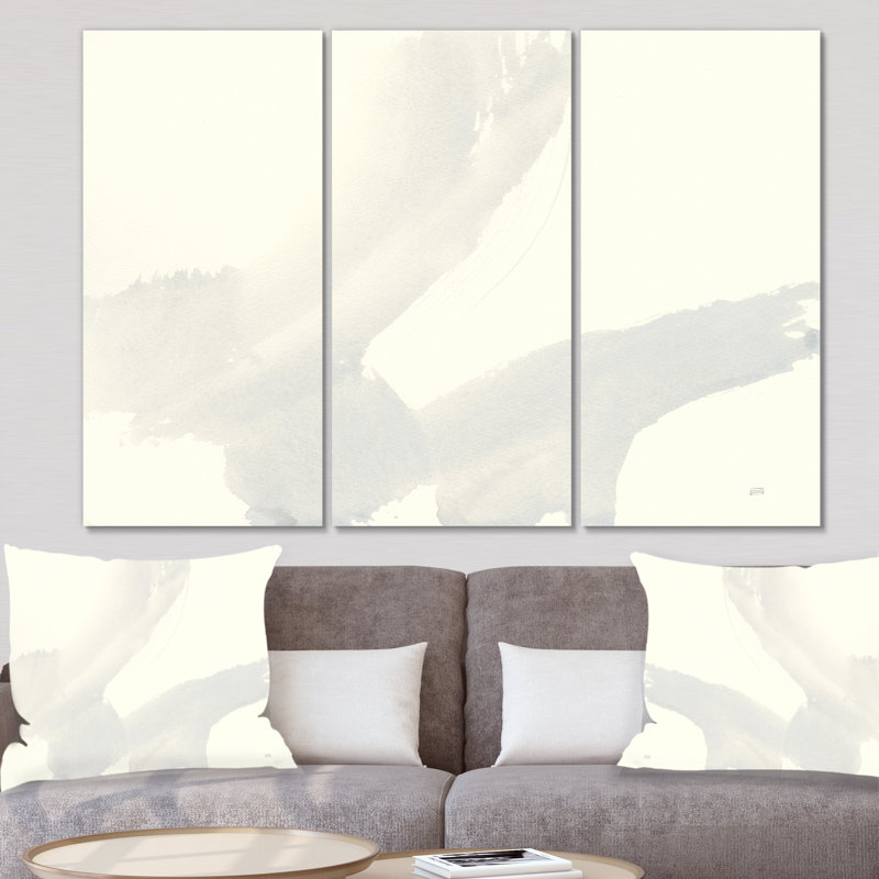 Minimal Geometric Zen III - Toile tendue, reproduction d'art à multiples images, H 32 po x l 48 po x P 1 po